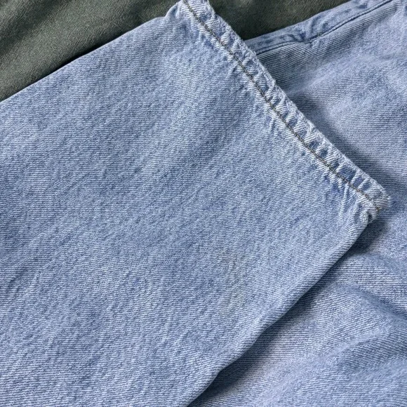 Revolve Agolde‎ Criss Cross Jeans Womens 24 Light Wash Made USA Flawed - Picture 14 of 15